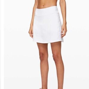 Lululemon Pace Rival Skirt—Extra Long 17"— White—Size 12